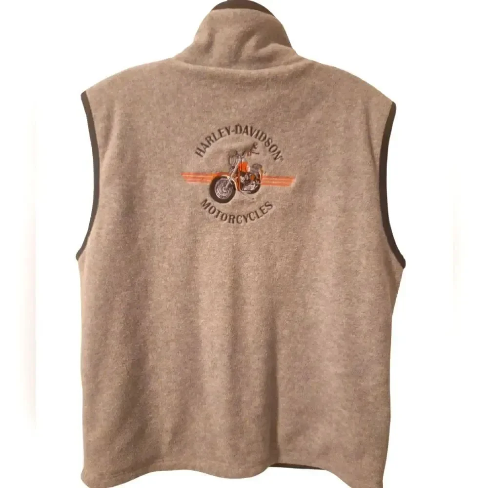 Harley Davidson motorcycles reversible fleece vest L 14/16